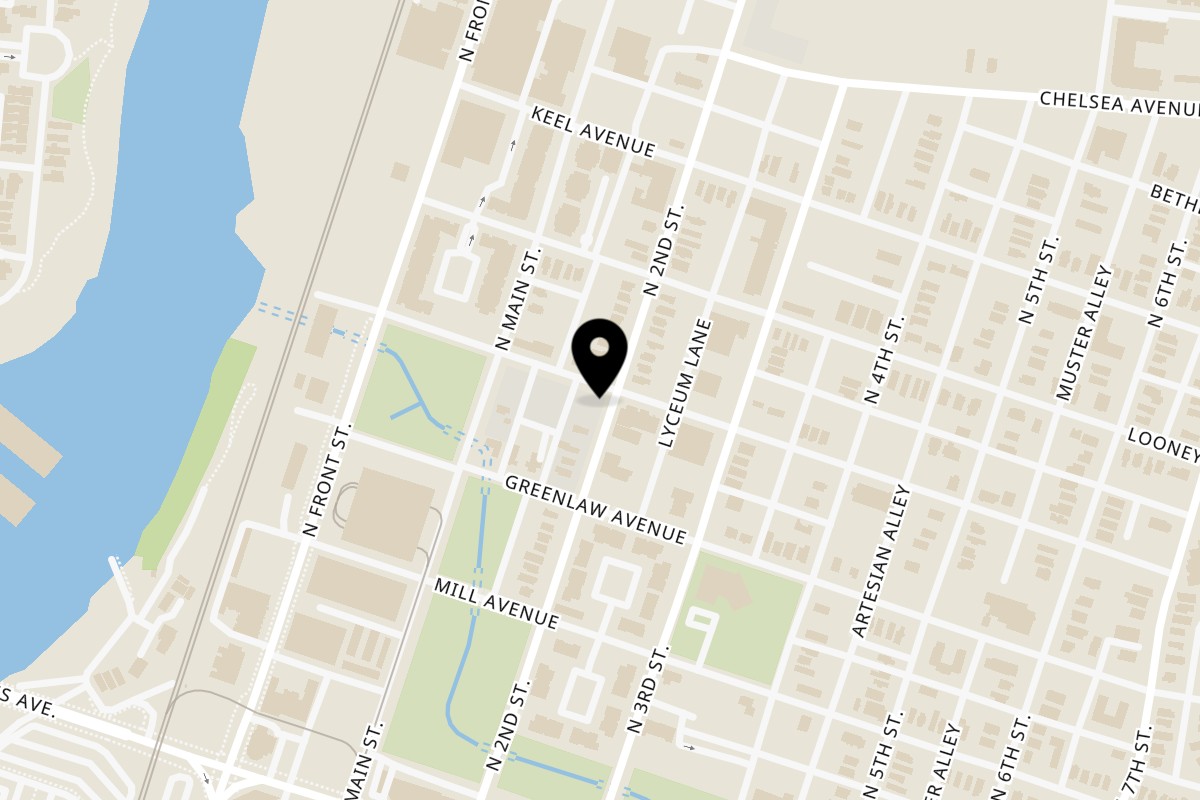 Map showing the location of Groovy Gratitude on 605 N 2nd St #101 in Memphis